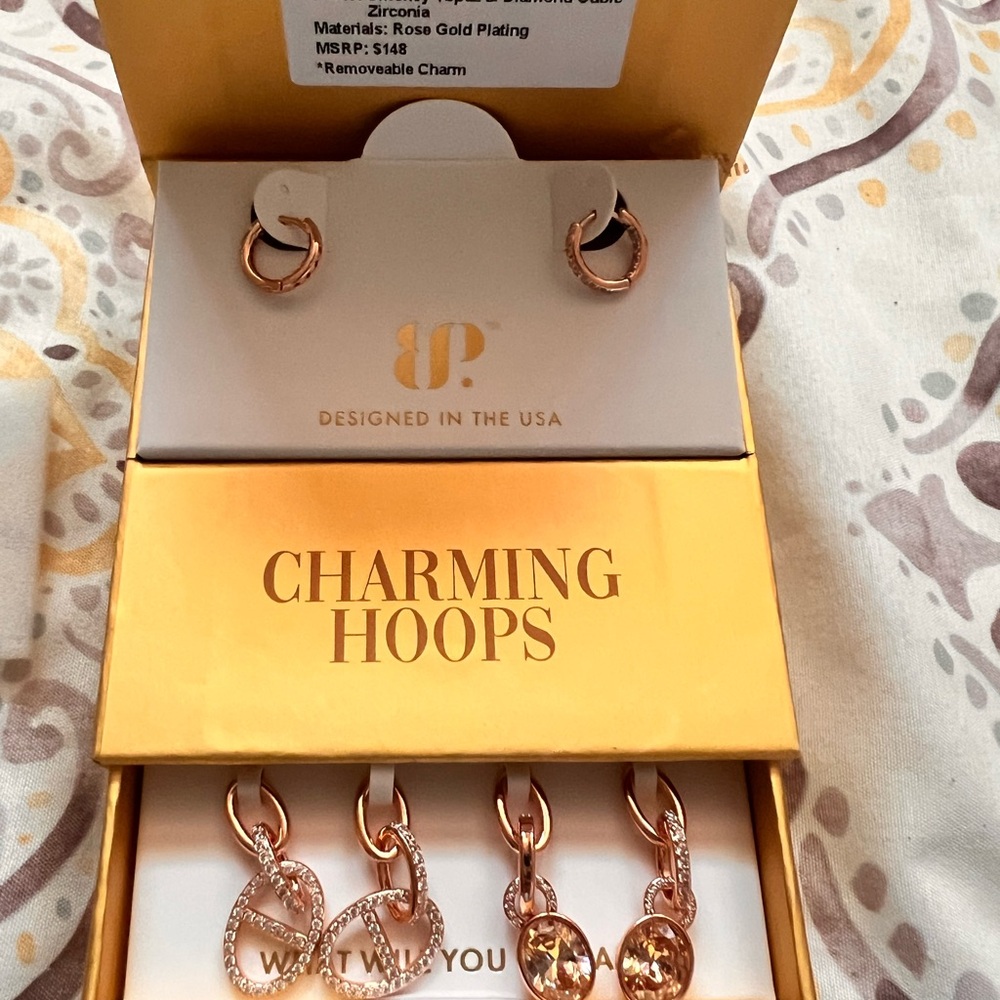 BP Rose Gold Hoop Earrings